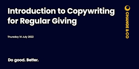 Introduction to Copywriting for Regular Giving tickets