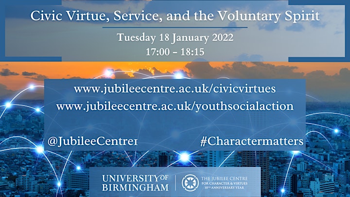 <br />
		Civic Virtue, Service and the Voluntary Spirit Webinar image<br />
