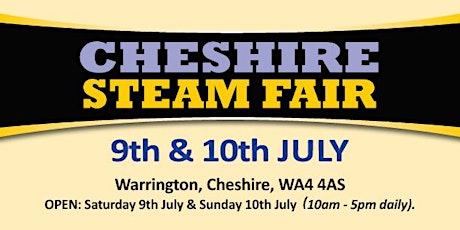 Cheshire Steam Fair 2022 - Trading Space tickets