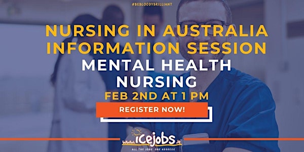 Nursing in Australia Info Session - Mental Health Nursing