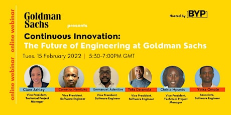 Continuous Innovation: The Future of Engineering at Goldman Sachs Tickets