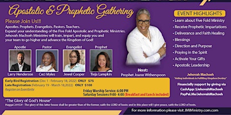 Apostolic and Prophetic Gathering tickets