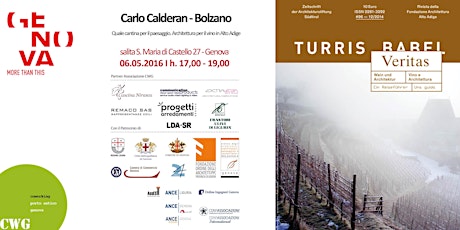 Immagine principale di INCONTRO CWG 08\2016 - Carlo Calderan - Quale cantina per il paesaggio. Architettura per il vino in Alto Adige 