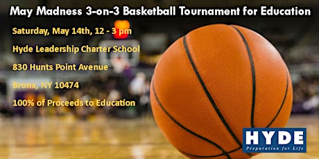 May Madness 3-on-3 Basketball Tournament for Education 2016 primary image