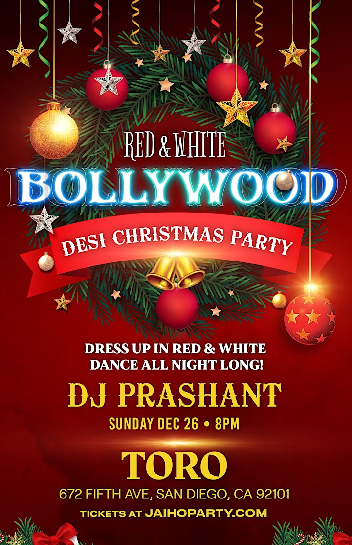  San Diego: Red & White Bollywood DESI Christmas Party • DJ Prashant image 