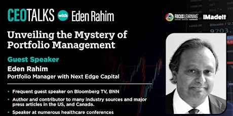 CEO Talks: Unveil the Mystery of Portfolio Management with Mr. Eden Rahim primary image