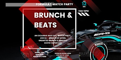 Miami Supercar Rooms  Brunch & Mimosas "Formula 1 Watch Party" primary image