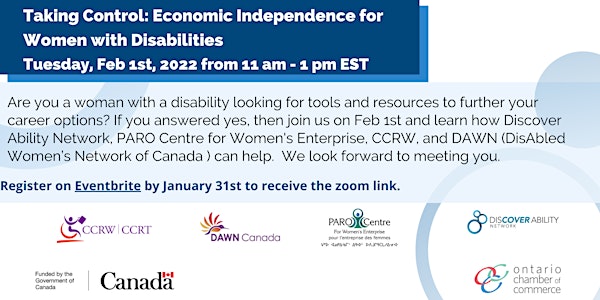Taking Control: Economic Independence for women with disabilities