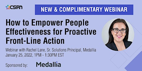 How to Empower People Effectiveness for Proactive Front-Line Action Webinar tickets