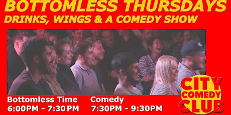 Bottomless Drinks, Wings & Comedy tickets