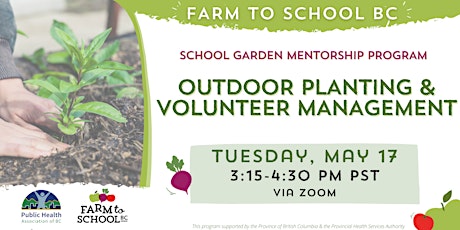 School Garden Mentorship: Outdoor Planting and Volunteer Management tickets