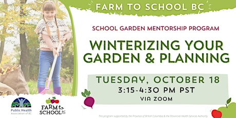 School Garden Mentorship: Winterizing Your Garden and Planning tickets