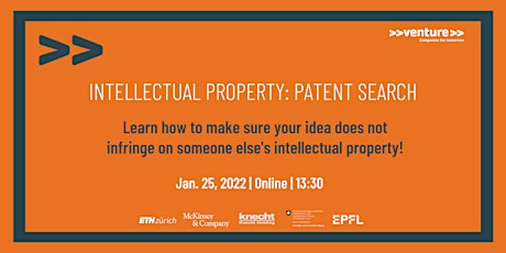 2022 >>venture>> Intellectual Property: Patent Search - Jan. 25, 2022 tickets