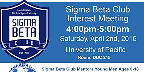 Sigma Beta Club Interest Meeting primary image