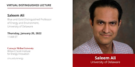 Virtual Distinguished Lecture - Saleem Ali tickets
