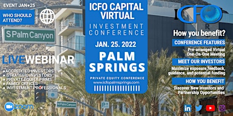 Live Web Event: The iCFO Capital Virtual Investor Conference - Palm Springs tickets