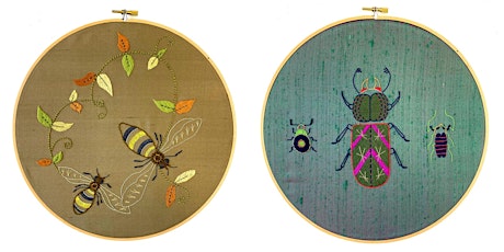 Online Introduction to Embroidery: Contemporary and Traditional Insect Tickets