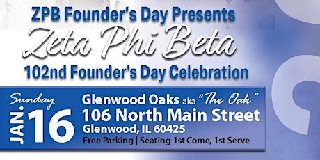 Zeta Phi Beta Founder's Day 102nd Celebration! (Day Party) primary image