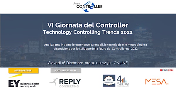 VI Giornata del Controller, Technology Controlling Trends  2022