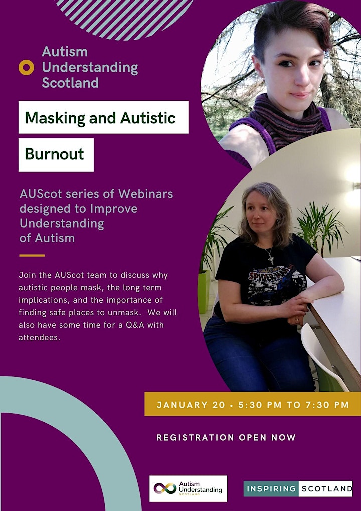 Masking and Autistic Burnout Webinar image