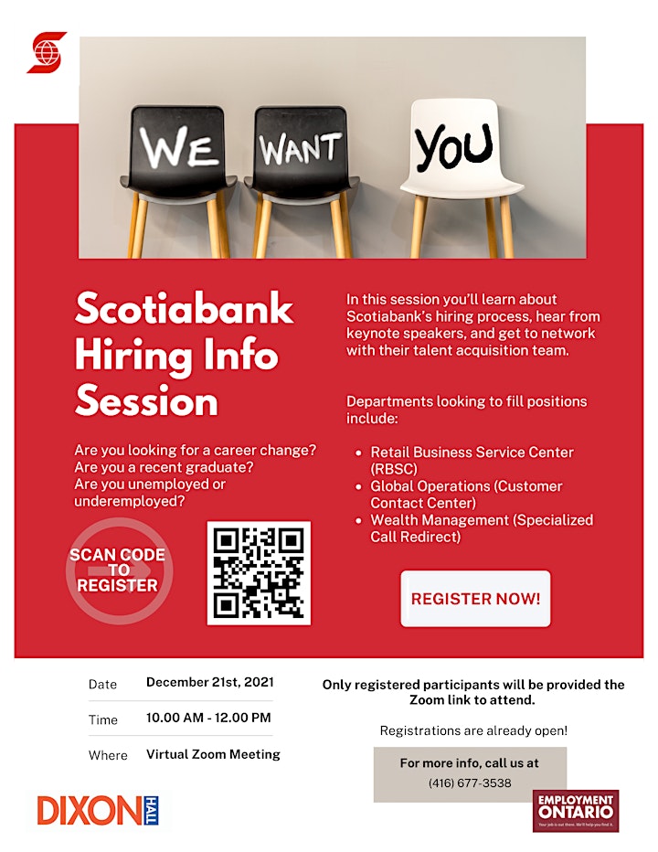 
		Scotiabank Hiring Information Session | Dixon Hall | Dec 21 image
