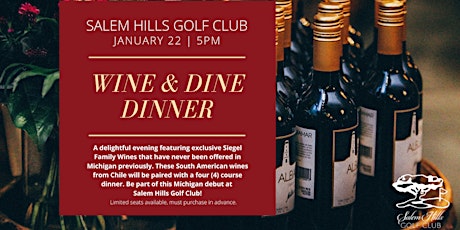 SHGC Wine & Dine | January 22, 2022 tickets