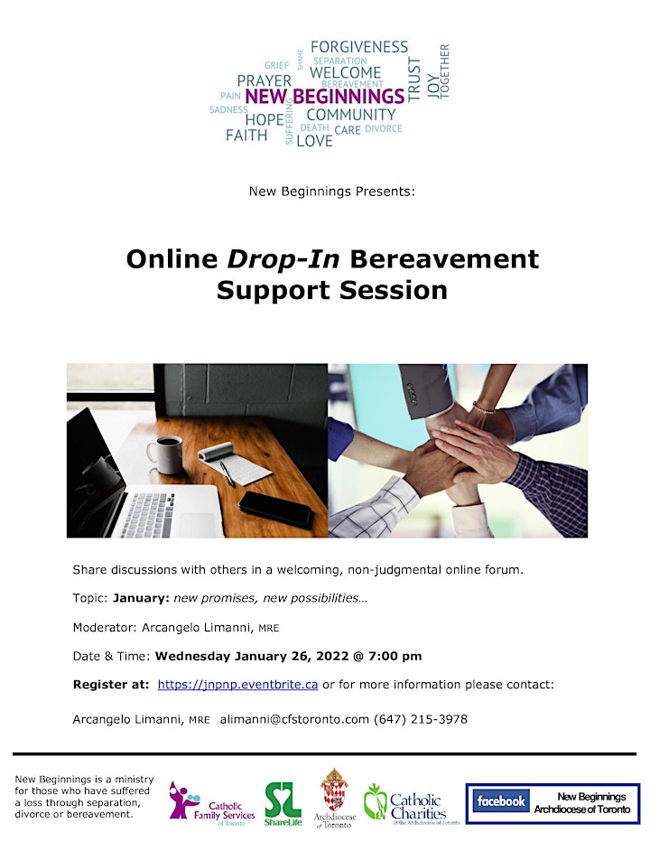New Beginnings Online Drop-In Bereavement Support Session image