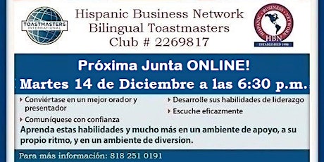 HBN Toastmasters Bilingual primary image