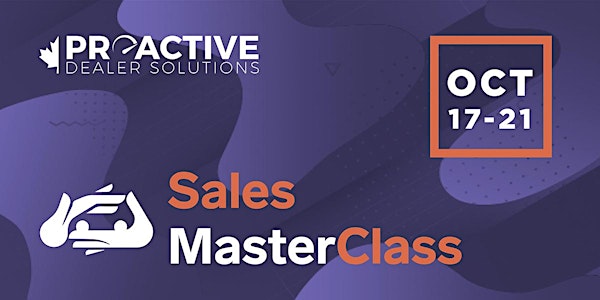 October - Canadian Sales MasterClass
