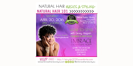 Natural Hair - The Basics & Styling @ Detroit Public Library primary image