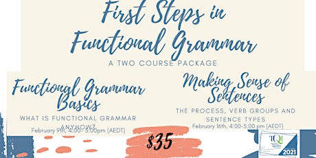 First Steps in Functional Grammar: A two course package tickets