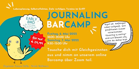 Journaling Barcamp tickets