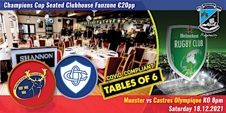 Munster V Castres Olympique  Hospitality in Shannon RFC Clubhouse primary image