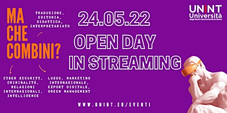 Open Day  in diretta streaming - 24 maggio 2022 biglietti