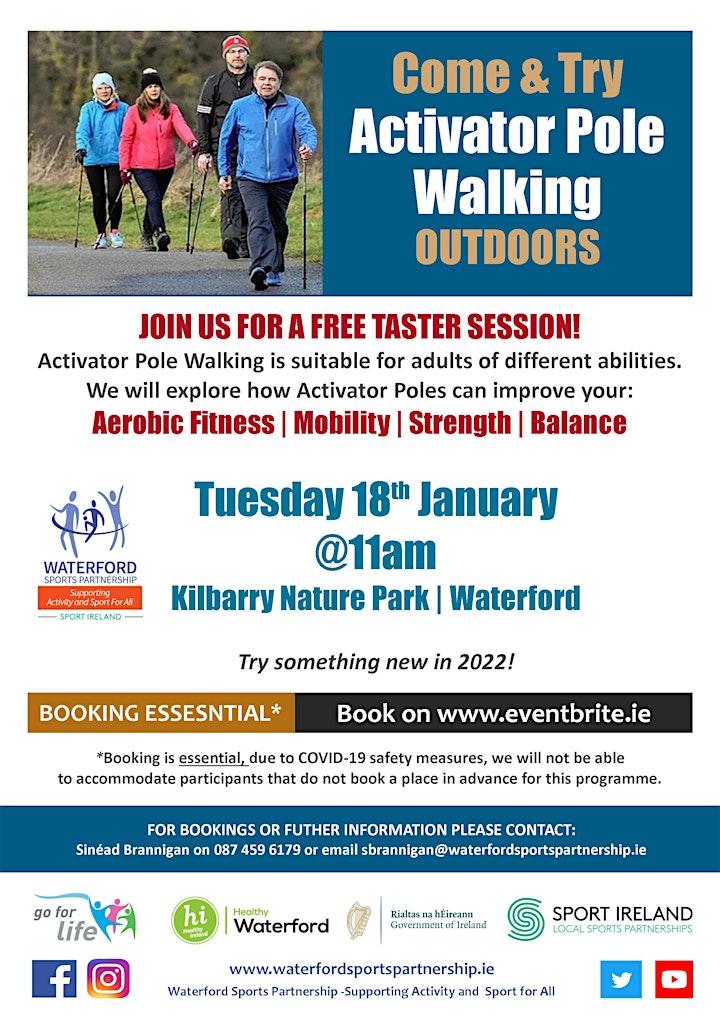 Come & Try Activator Pole Walking @ Kilbarry Nature Park image