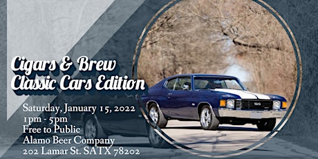 Cigars, & Brew Classic Cars Edition primary image
