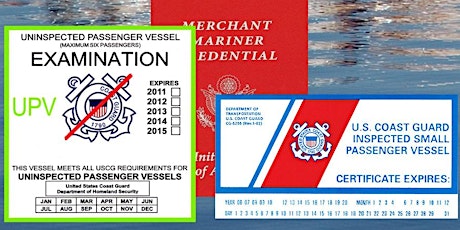 US Coast Guard Passenger for Hire Workshop for Owners and Operators ONLINE tickets