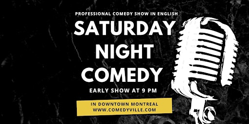 Live Stand Up English Comedy Shows Montreal at Comedy Club Montreal (9 PM)