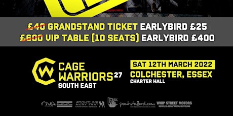 Cage Warriors Academy South East #27 tickets