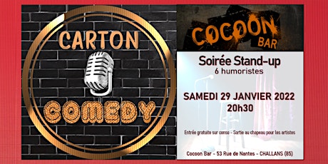 Carton Comedy Night #2 @ Cocoon Bar (Challans - 85 tickets
