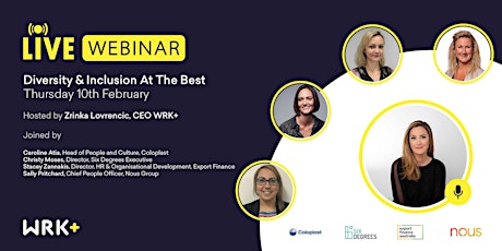 WRK+ Insights from the Best Live: Diversity and Inclusion tickets