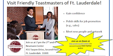 Friendly Toastmasters Club Tickets