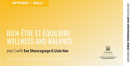CEE : Bien-être et équilibre | EMC: Wellness & Balance billets