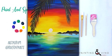 Rainbow Sunset, Sip and Paint Event tickets