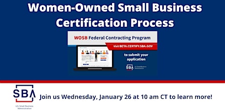 Women-Owned Small Business Certification Process 1/26 at 10 am CST tickets