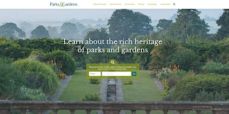 Sharing your parks and gardens research: An update from Parks & Gardens UK tickets