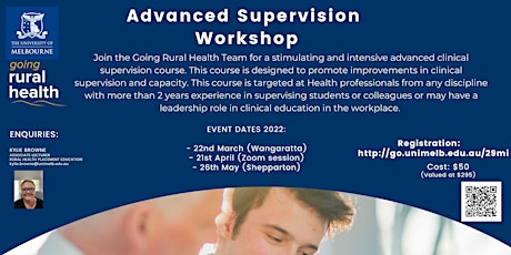 Advanced Clinical Supervision Workshop-Zoom session tickets