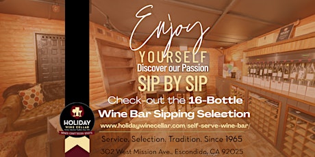 16-Bottle Self-Serve Wine Tasting at the Beverage Bunker's Wine Bar in HWC tickets