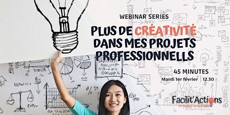 Primaire afbeelding van Webinar série -  Plus de créativité dans mes projets professionnels