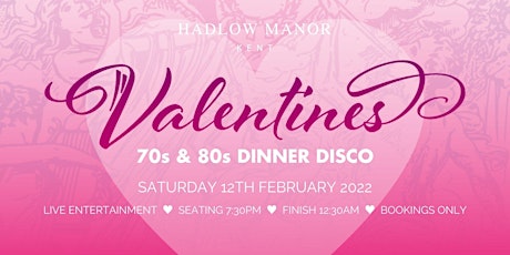 Valentines 70s & 80s Dinner Disco tickets
